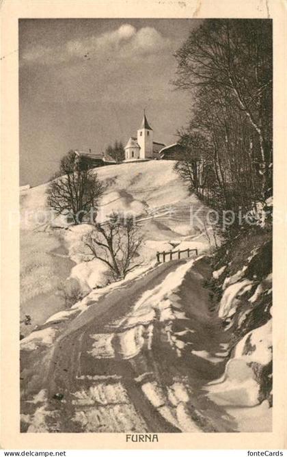 Furna Kirchenpartie im Winter