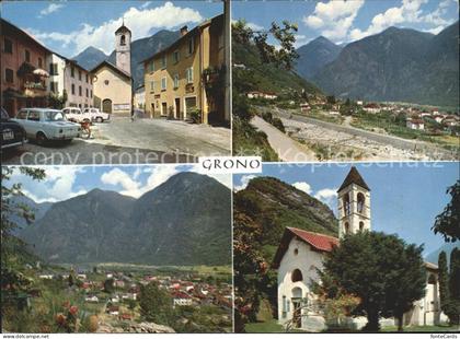 Grono Dorfpartie Kirche Panorama