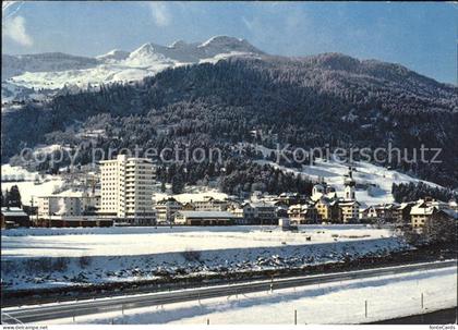 Ilanz GR am Rhein mit PIz Mundaun