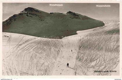 Kueblis Praettigau-Davos GR Wintersportplatz Alpen Abfahrt nach Kueblis Weissflu