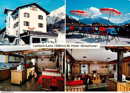 Lantsch Lenz GR Hotel Grischuna Terrasse Gastraeume
