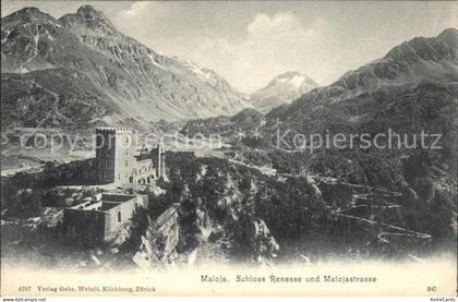 Maloja GR Schloss Renesse und Malojastrasse