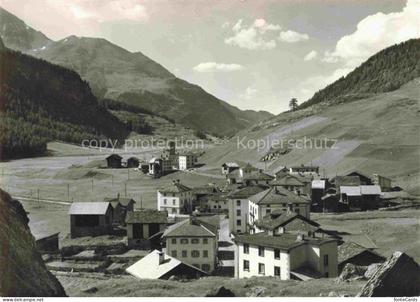 Marmorera Albula GR Panorama das dem Juliawerk geopferte Dorf im Oberhalbstein