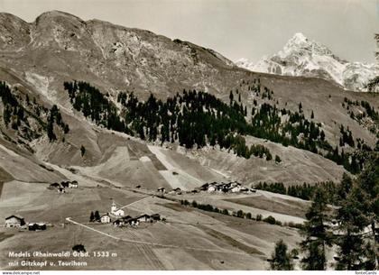 Medels Rheinwald GR Fliegeraufnahme mit Gitzkopf und Teurihorn