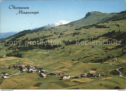 Misanenga Obersaxen mit Piz Mundaun Fliegeraufnahme
