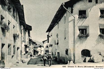 Münstertal / Bünden, Strasse S. Maria, 1913