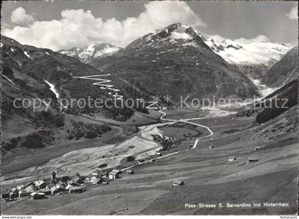 San Bernardino GR San Bernardino Passstrasse mit Hinterrhein