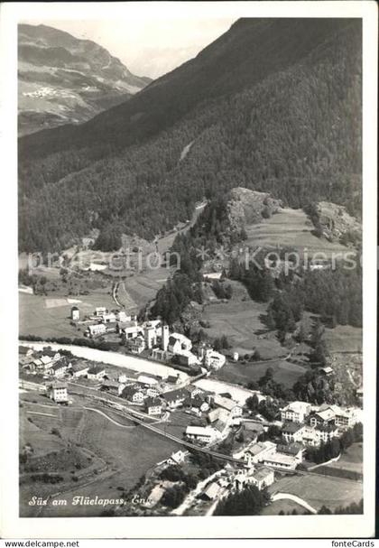 Sues Engadin Schweiz am Fl?lapass Fliegeraufnahme