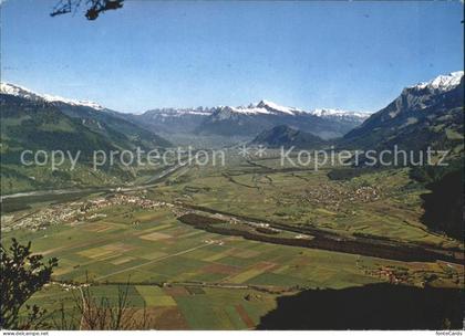 Valzeina Blick ins Rheintal mit Alpsteingebirge