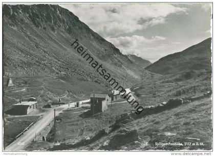 Splügen - Passhöhe - Foto Ansichtskarte