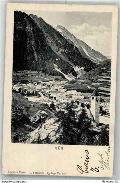 7542 Susch 1907 Foto AK Süs - 10749494