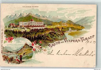 7553 Tarasp 1897 Lithographie Waldhaus Vulpera Schloss Tarasp - 13514274
