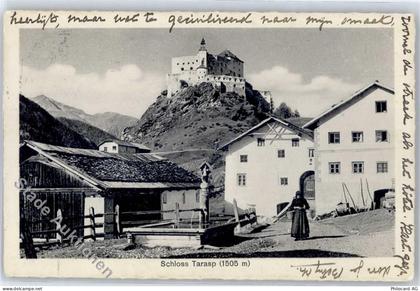 7553 Tarasp - 1927, Schloss Tarasp, Brunnen, Bäuerin - 51280068