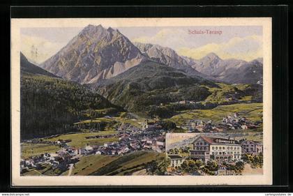 AK Schuls-Tarasp, Hotel Könz, Gesamtansicht mit Umgebung