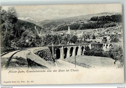 7430 Thusis - Albula-Bahn Eisenbahnbrücke über den Rhein bei Thusis - 10216988
