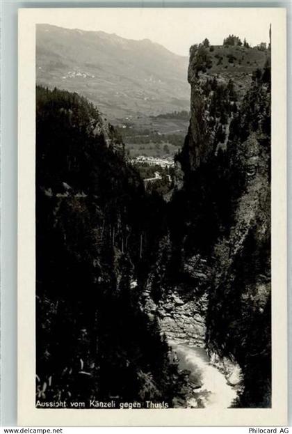 7430 Thusis - Aussicht vom Känzeli gegen Thusis - 10389863