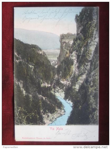 Thusis (GR) - Via Mala  gegen Thusis