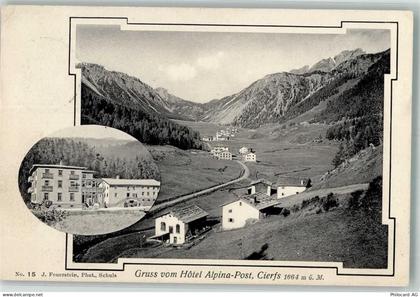 7532 Tschierv 1912 Foto AK Hotel Alpina-Post Cierfs - 13568314
