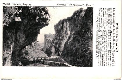 CPA  Carte Postale Suisse  Zillis-Reischen  Via Mala Eingang  début 1900  VM100986ok