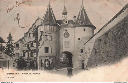 [-10%] SUISSE - Porrentruy - Porte de France - Entrée - Boutique - Oblitéré à Damvant 19 I 06 - Carte postale ancienne