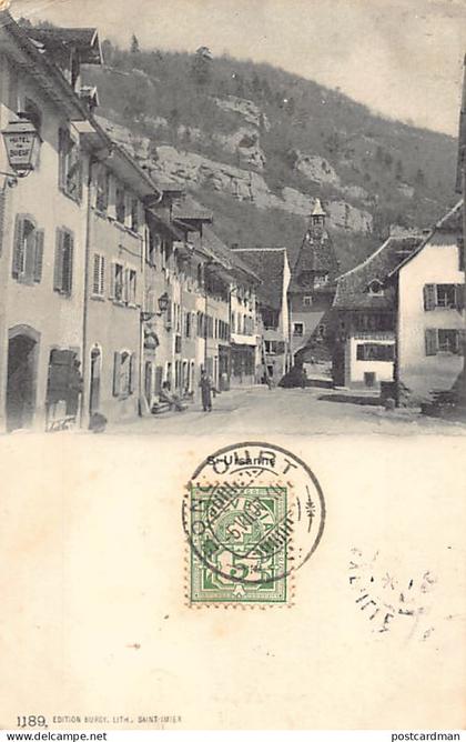 Suisse - SAINT-URSANNE (JU) La rue principale - Ed. Louis Burgy 1189