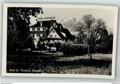 6404 Greppen 1940 Foto AK Hotel St. Wendelin - 14007551