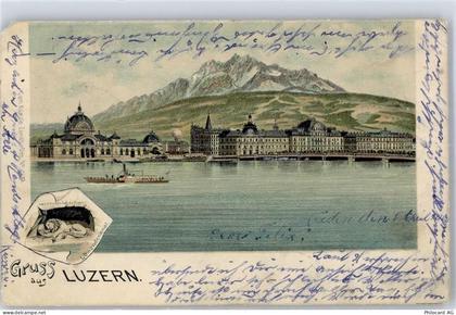 6000 Luzern Lucerne 1902 Lithographie Gruß aus Luzern - 51583547