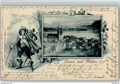 6000 Luzern Lucerne - 1902 Trompeter Luzern und Pilatus - 13114872