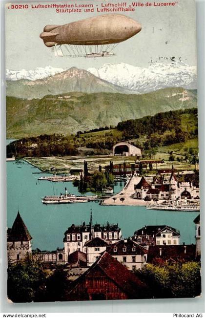 6000 Luzern Lucerne 1911 Foto AK Zeppelin Ville de Lucerne - 13568020