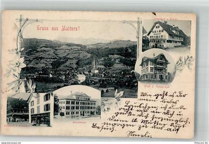 6102 Malters 1903 Foto AK Postamt Telegraph Gasthaus Kreuz Gasthaus zum ... - 13666315