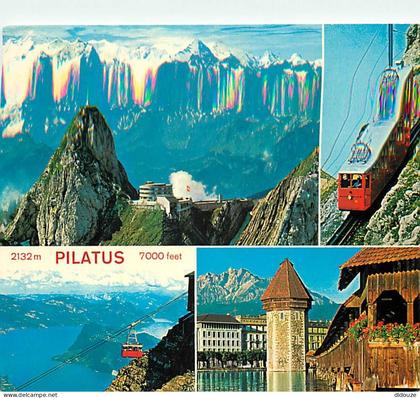 Carte Postale - Suisse - LU Lucerne - Pilatus - Multivues - Funiculaire - CPM - Carte Neuve - Voir Scans Recto-Verso - P