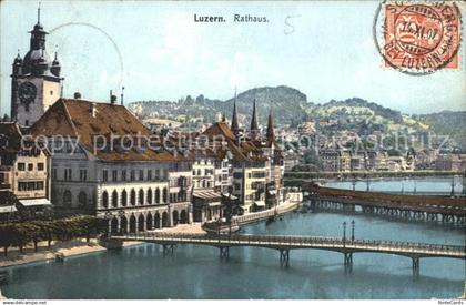 Luzern LU Rathaus Bruecken Vierwaldstaettersee