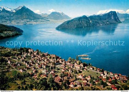 Vitznau Vierwaldstaettersee mit Buochser Horn Stanser Horn Buergenstock und Pila