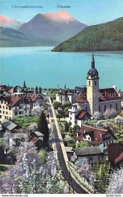 Vitznau Witznau Vierwaldstaettersee LU Panorama Vierwaldstaettersee Rigibahn