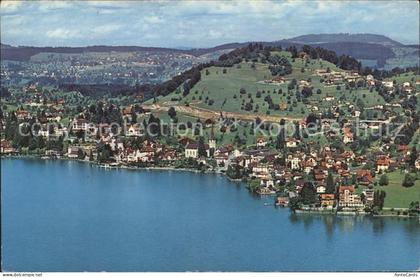 Weggis Vierwaldstaettersee Fliegeraufnahme am Vierwaldstaettersee