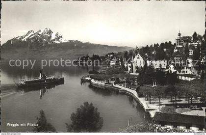 Weggis Vierwaldstaettersee Ortsansicht Vierwaldstaettersee Pilatus