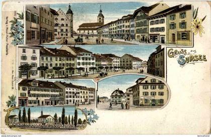 Gruss aus Sursee - Litho