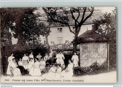 2088 Cressier NE 1908 - Verlag Jacot 3005 Pension des Jeunes Filles - Ma... - 13102236