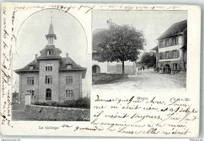 2074 Marin-Epagnier 1903 Gebrauchsspuren le College - 13276229