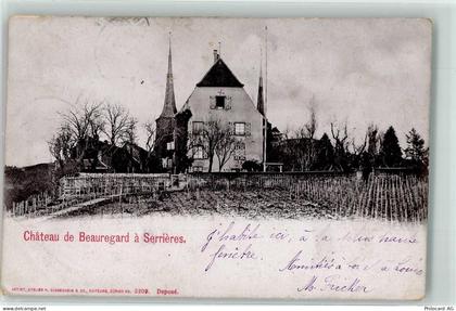 2000 Neuchâtel Neuenburg 1906 - Chateau de Beauregard Serrieres Bahnpost... - 39403086