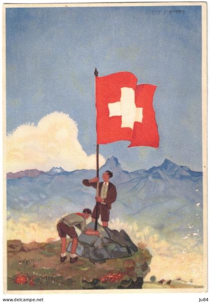 Suisse - Neuchâtel - Neuchâtel Gare - Carte de la fête Nationale Suisse - Exposition Nationale Suisse 1939 - Pour Zurich