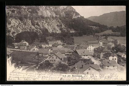 AK Noiraigue, Totale mit Gebirgswand