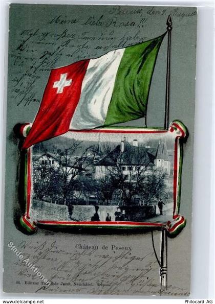 2034 Peseux - chateau de 1903 Flagge - 50810823