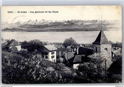 2024 St-Aubin NE - Kirche, Ortsansicht, Alpenpanorama - 51089319