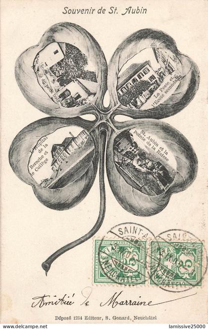 SUISSE SAINT AUBIN souvenir multivues