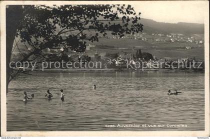 Auvernier et vue sur Corcelles Lac de Neuchatel