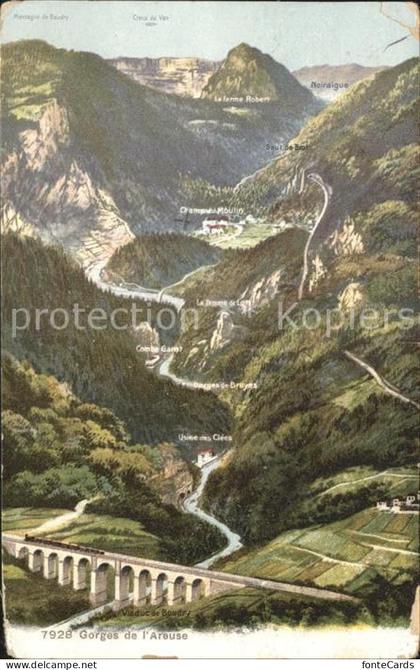 Boudry Gorges de l'Areuse Viaduc Chemin de Fer