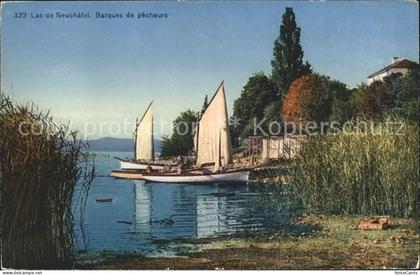 Lac de Neuchatel Barques de pecheurs