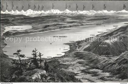 Neuchatel NE Lac de Neuchatel et les Alpes