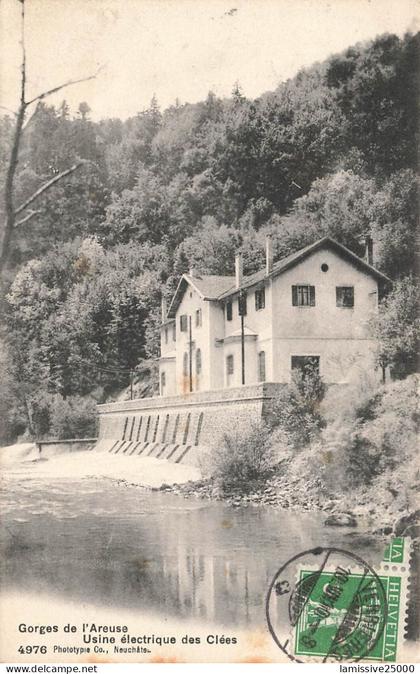 SUISSE gorges de l'areuse l'usine électrique des clées